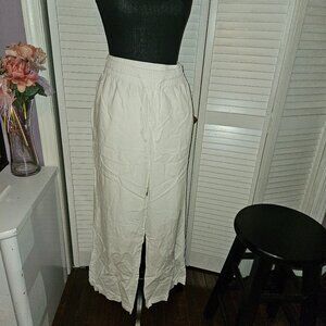 Ladies size L white cotton pants